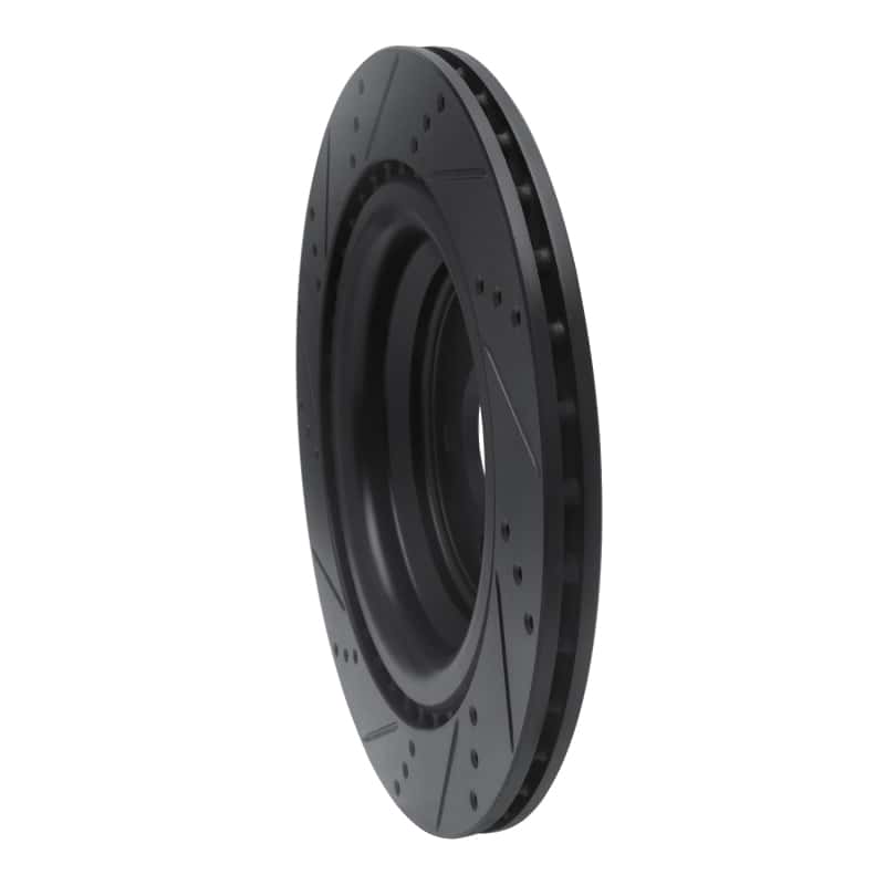 R1 Concepts — R1 13-19 Mercedes-Benz GLS450 Rear Right Drilled & Slotted Black Brake Rotor
R1 Brake Rotor Drill - view 4
