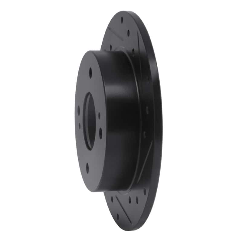 R1 Concepts — R1 89-98 Nissan 240SX Rear Right Drilled & Slotted Black Brake Rotor
R1 Brake Rotor Drill - view 2