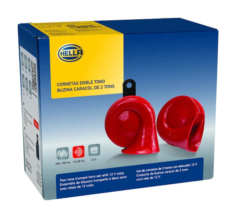 Hella — Hella Twin Trumpet Horn Kit 12V 400/500Hz (007424804 = 007424801) - view 13