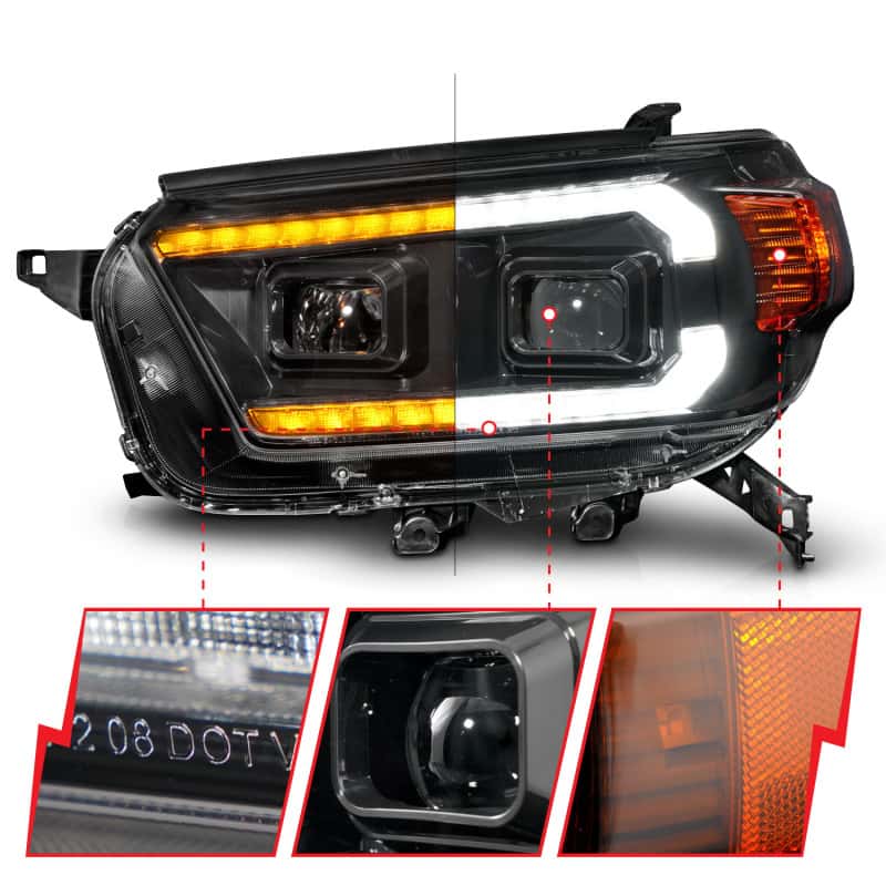 ANZO — ANZO 10-13 Toyota 4Runner Projector Headlights - Black
Head Light Set
HdLtSet - view 10
