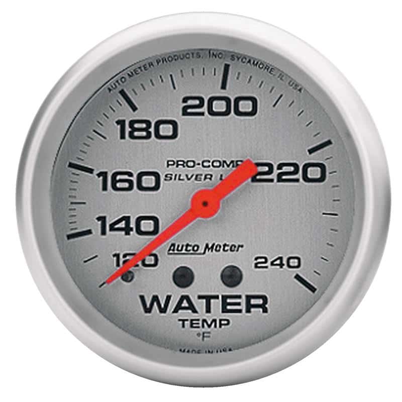 AutoMeter — Autometer Ultra-Lite 2-5/8in 120-240 Deg F Liquid Filled Mechanical Water Temp Gage
2-5/8" WATER TEMP, 1 - view 2