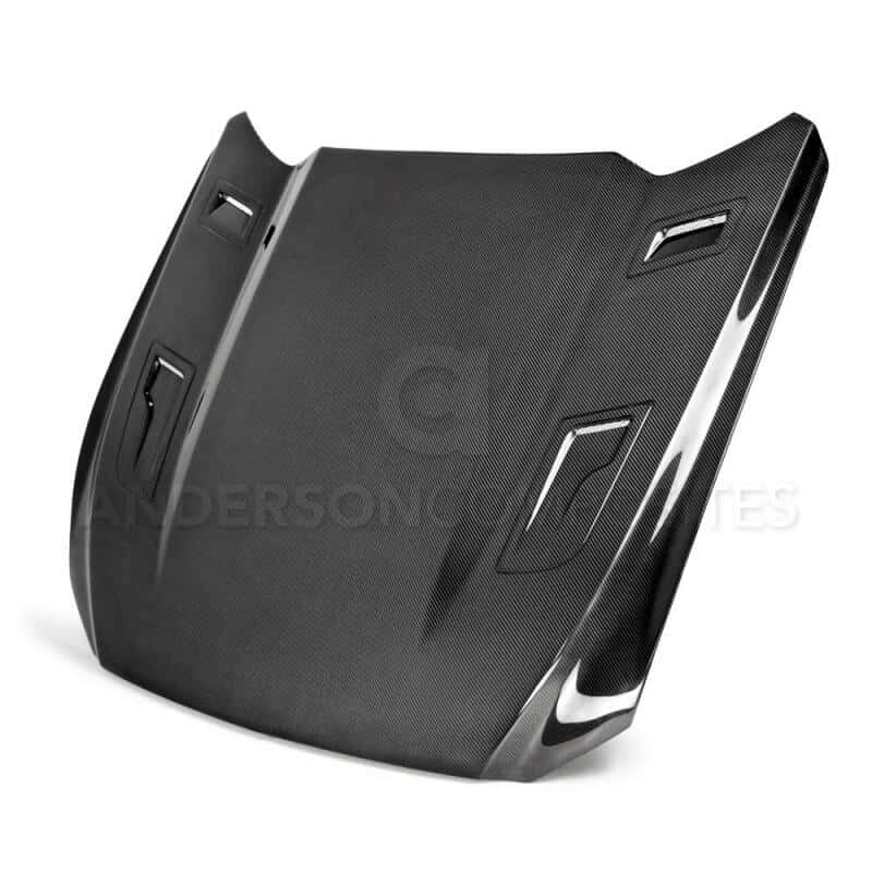 Anderson Composites — Anderson Composites 15-17 Ford Mustang (Excl. GT350/GT350R) Type-G Double Sided Hood - view 1