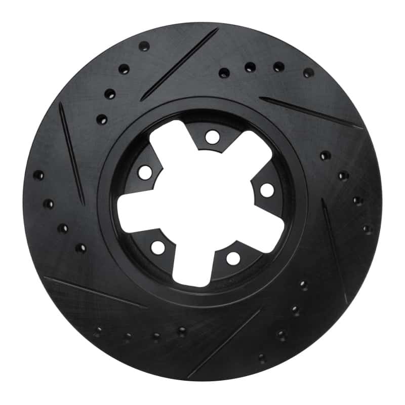 R1 Concepts — R1 1984-1989 Nissan 300ZX Front Right Drilled & Slotted Black Brake Rotor
R1 Brake Rotor Drill - view 5