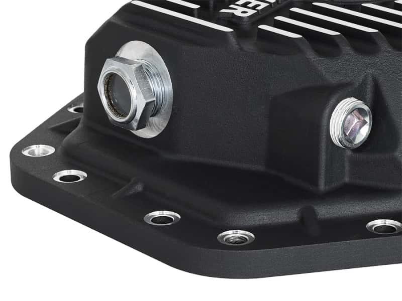 aFe — aFe Power Pro Ser Rear Diff Cover Black w/Mach Fins 2017 Ford Diesel Trucks V8-6.7L(td) Dana M275-14
Differential Cover - view 4