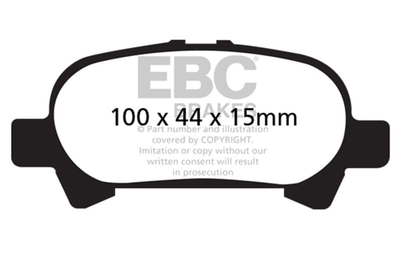 EBC — EBC 00-04 Toyota Avalon 3.0 Redstuff Rear Brake Pads
Disc Brake Pad - view 1
