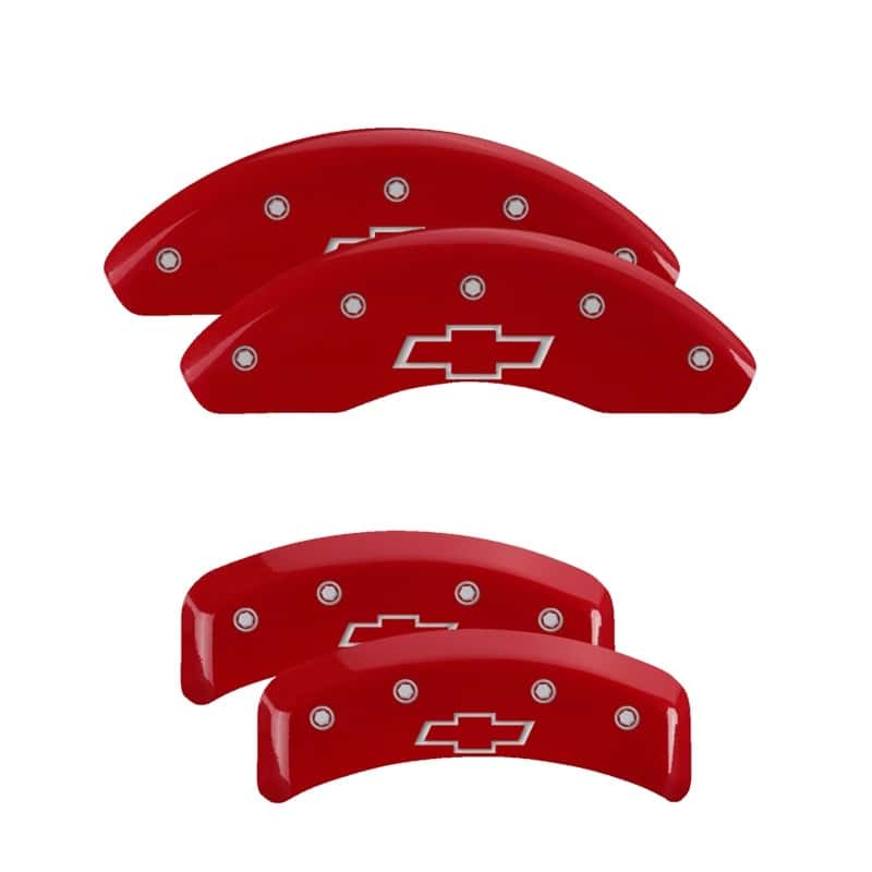 MGP — MGP 4 Caliper Covers Engraved Front & Rear Bowtie Red finish silver ch
Caliper Covers - view 1
