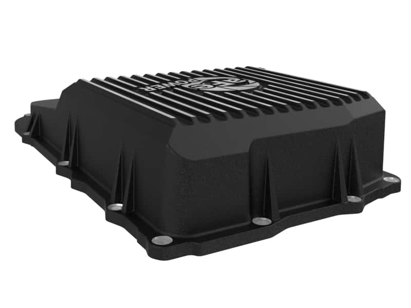 aFe — aFe 18-25 Jeep Wrangler JL V6 Transmission Pan - Black w/ Machined Fins
Transmission Pan - view 4