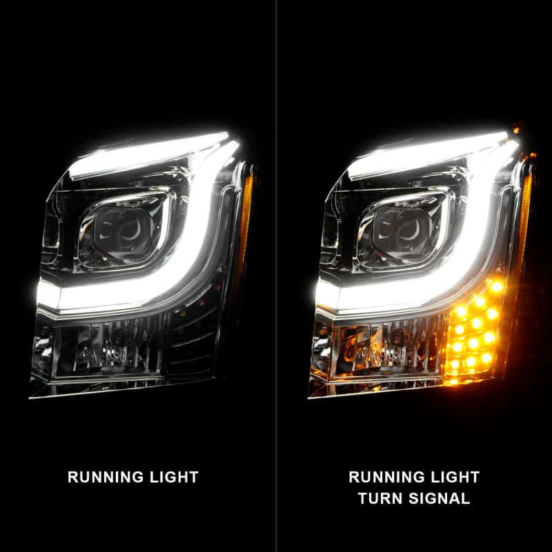 ANZO — ANZO 2015-2017 GMC Yukon XL Projector Headlights W Lightbar - Chrome/Amber
Head Light Set
HdLtSet - view 9