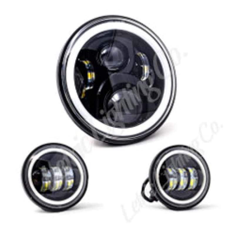 Letric Lighting — Letric Lighting 7in Led Black Full-Halo Indian - view 2
