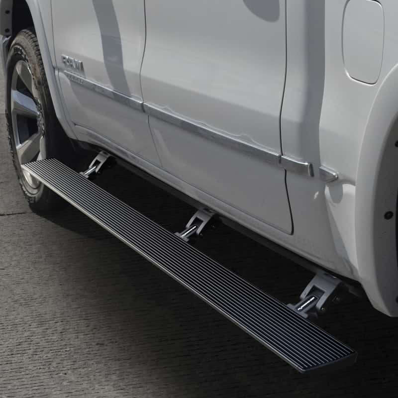 Go Rhino — Go Rhino 19-24 Ram 1500 Quad Cab 4dr E1 Electric Running Board Kit (No Drill) - Bedliner Coating
VoltStep Elec. Board - view 1