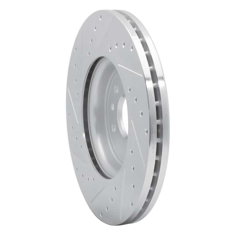 R1 Concepts — R1 17-20 Jaguar XF Front Right Drilled & Slotted Silver Brake Rotor
R1 Brake Rotor Drill - view 4