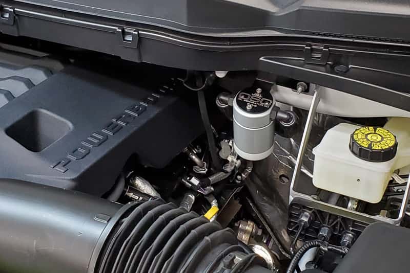 J&L — J&L 2021-2025 Ford F-150 3.5L Passenger Side Oil Separator 3.0 - Clear Anodized
Oil Separator - view 4