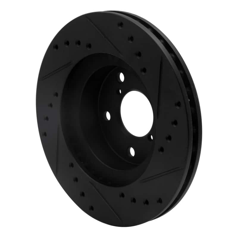R1 Concepts — R1 90-01 Subaru Impreza Front Left Drilled & Slotted Black Brake Rotor
R1 Brake Rotor Drill - view 4
