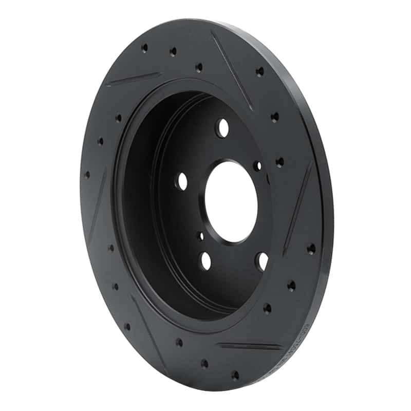 R1 Concepts — R1 2015-2025 Lexus NX200T Rear Left Drilled & Slotted Black Brake Rotor
R1 Brake Rotor Drill - view 4