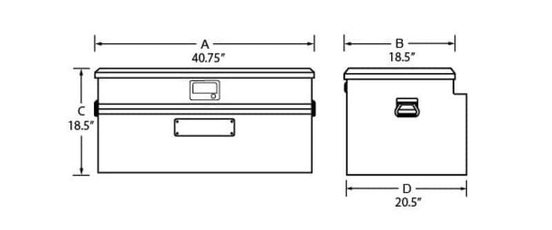 Tradesman — Tradesman Aluminum Flush Mount Truck Tool Box (40in.) - Brite - view 2