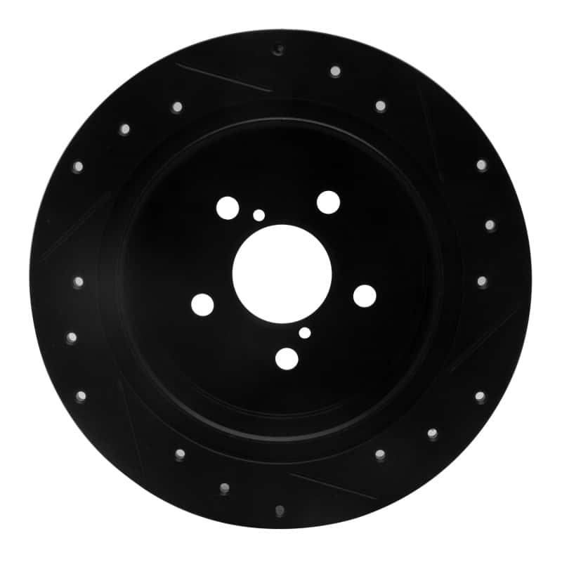 R1 Concepts — R1 05-09 Subaru Legacy Rear Left Drilled & Slotted Black Brake Rotor
R1 Brake Rotor Drill - view 5