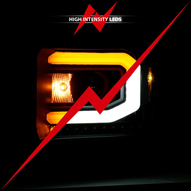 ANZO — ANZO GMC SIERRA 1500 14-15 2500H/15-19 Projector Headlight Plank Style Black w/ Switchback (Halogen)
Head Light Set
HdLtSet - view 13
