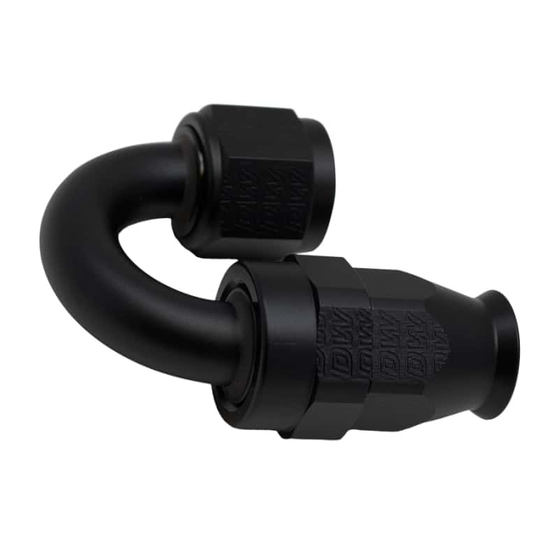 DeatschWerks — DeatschWerks 8AN Female Swivel 180-Degree Hose End PTFE (Incl Olive Insert) - Anodized Matte Black
Lines & Fittings - view 1