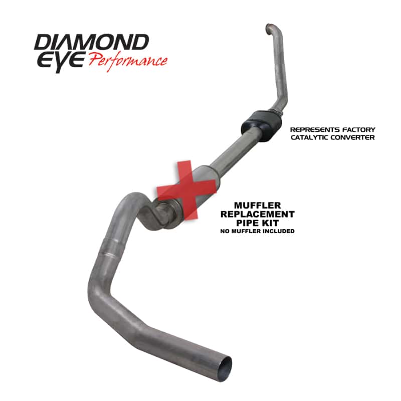 Diamond Eye Performance — Diamond Eye KIT 4in TB MFLR RPLCMENT PIPE SGL SS 94-97 7 3L F250/F350 PWRSTROKE NFS W CARB EQIV STDS
KIT; 4in.; TB MRP SG - view 3