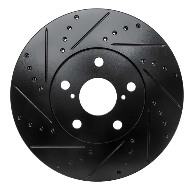R1 Concepts — R1 92-10 Lexus IS300 Front Left Drilled & Slotted Black Brake Rotor
R1 Brake Rotor Drill - view 1