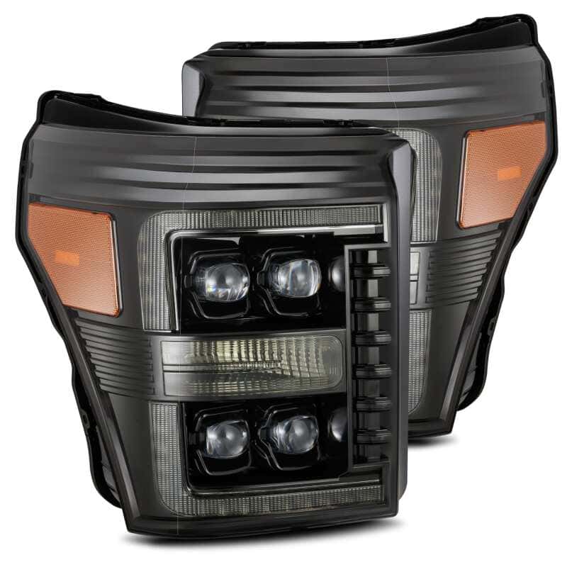 AlphaRex — AlphaRex 11-16 Ford F-350 SD NOVA LED Proj Headlights Plank Style Alpha Blk w/Activ Light/Seq Signal
Projector Headlights - view 2