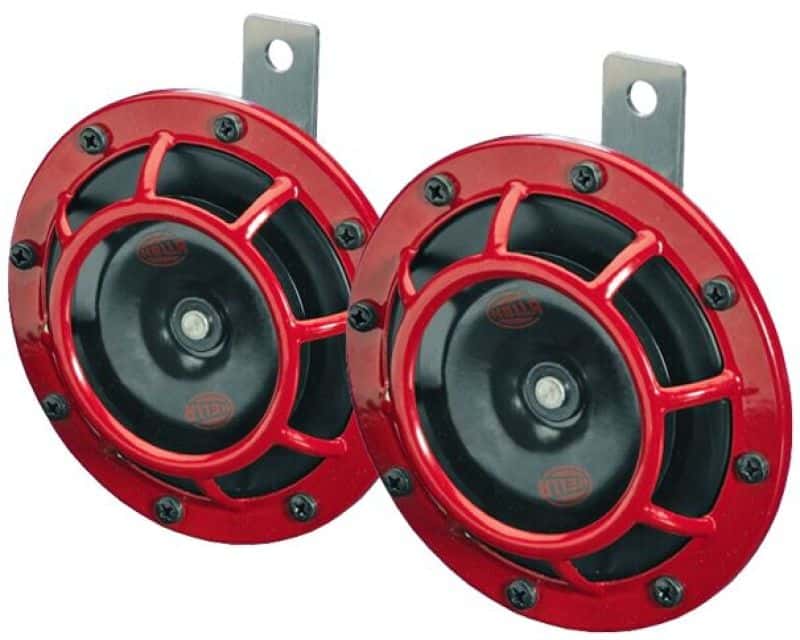Hella — Hella Supertone Horn Kit 12V 300/500HZ Red (003399803 = 003399801) - view 1