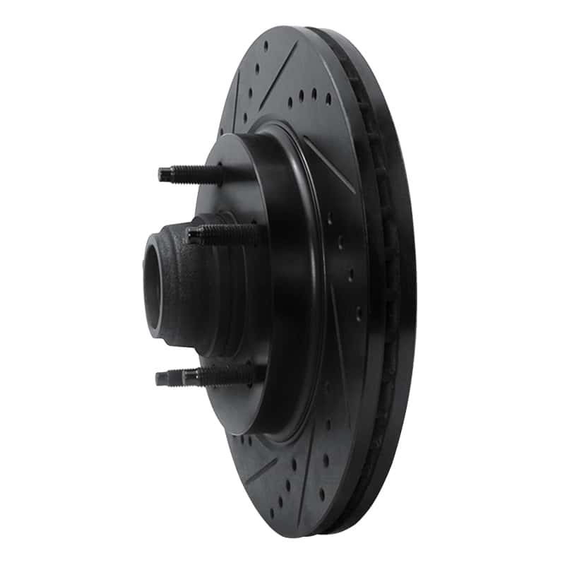 R1 Concepts — R1 97-99 Ford F-150 RWD Front Left Drilled & Slotted Black Brake Rotor
R1 Brake Rotor Drill - view 2