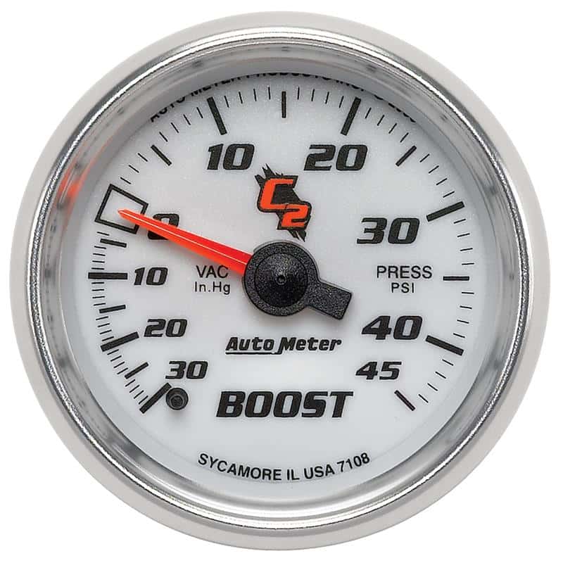 AutoMeter — Autometer C2 52mm 30 In Hg-Vac/45 PSI Mechanical Vacuum/Boost Gauge
GA 2" BST 45PSI M C2 - view 1