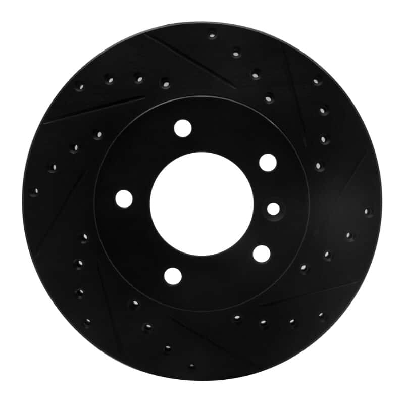 R1 Concepts — R1 90-97 Jaguar XJ6 Front Right Drilled & Slotted Black Brake Rotor
R1 Brake Rotor Drill - view 1