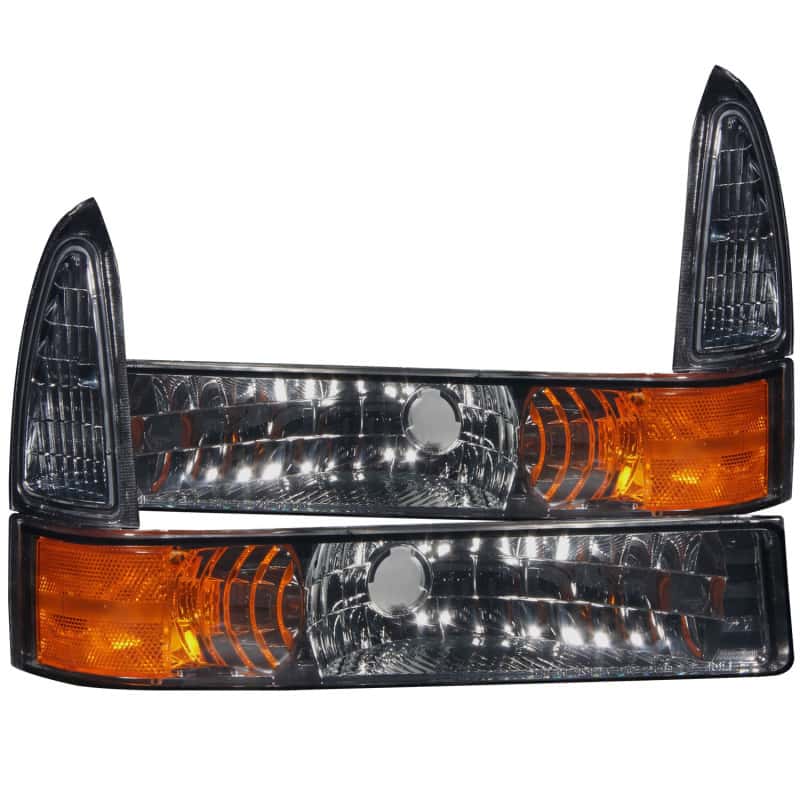 ANZO — ANZO 2000-2004 Ford Excursion Euro Parking Lights Smoke w/ Amber Reflector
PrkngLghtAssembly - view 1
