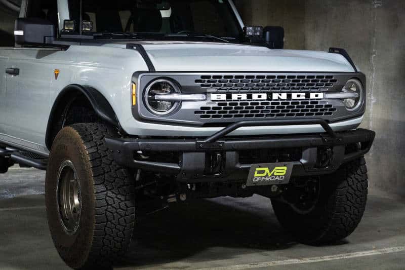 DV8 Offroad — DV8 Offroad 21-22 Ford Bronco Factory Front Bumper Licence Relocation Bracket - Front
License Bracket - view 10