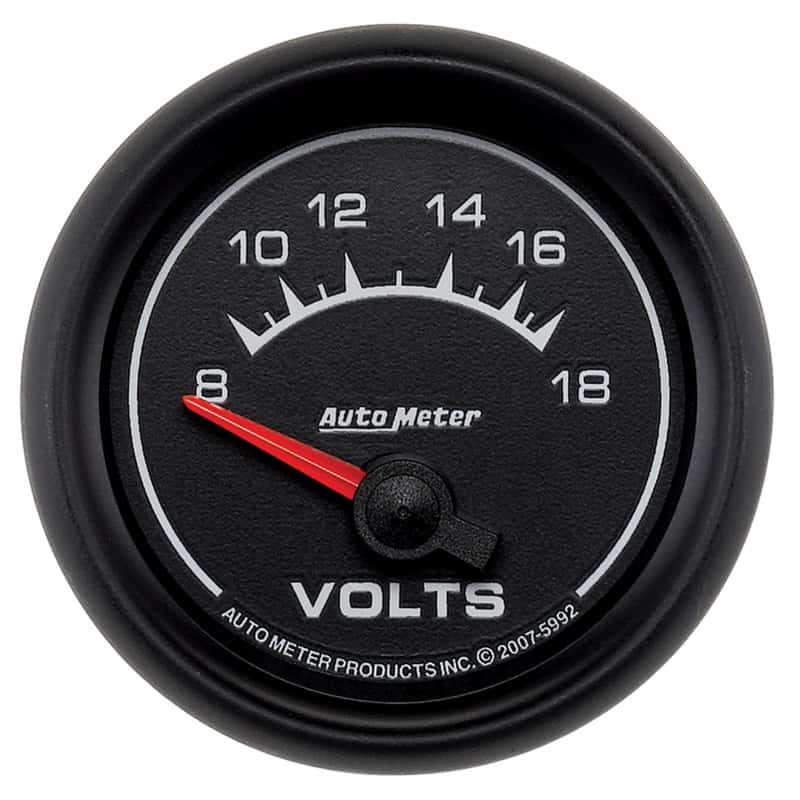 AutoMeter — Autometer Euro-Style 2-1/16in 8-18V Short Sweep Electronic Voltmeter Gauge
2" VOLT 18V ELEC ES - view 1