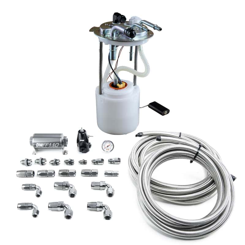 DeatschWerks — DeatschWerks 05-19 Yukon/Tahoe/Suburban DW400 Pump Module and Return SS CPE Plumbing Kit
DW400 Pump Module
Modules - view 1