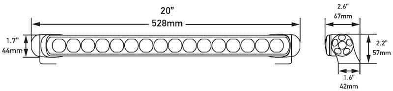 Hella — Hella LED Lamp Light Bar 9-33V 470/19in DRV MV ECE - view 6
