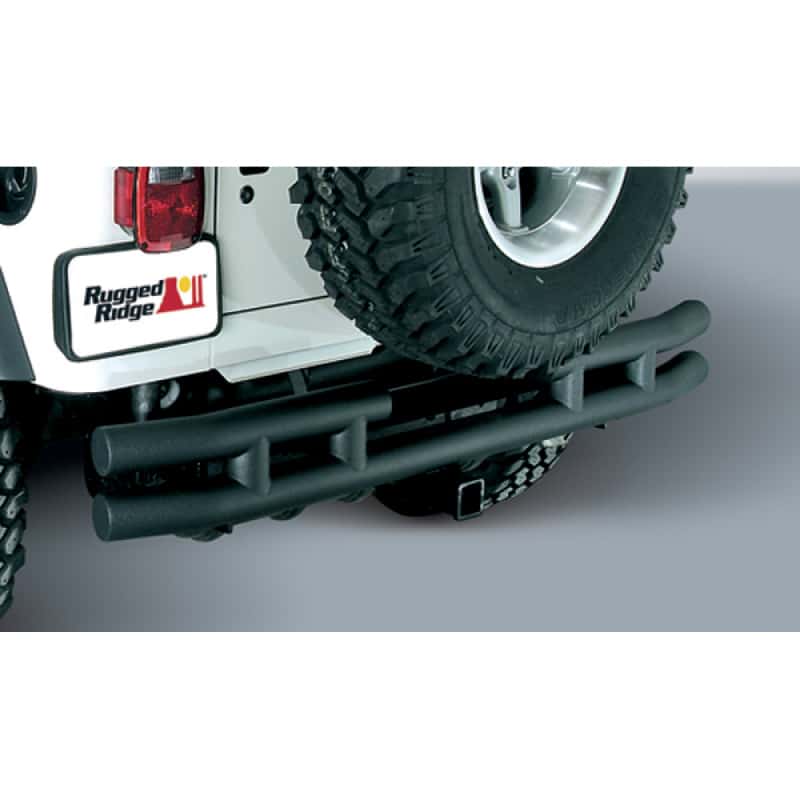 Rugged Ridge — Rugged Ridge 3-In Dbl Tube Rear Bumper w/ Hitch 87-06 Jeep Wrangler
OFFROAD_BUMPERS
Bumper- Rear - view 2