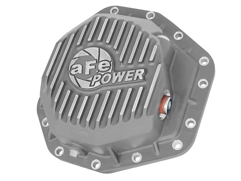aFe — aFe Power Street Ser Rear Diff Cover Raw w/Mach Fin 2017 Ford Diesel Trucks V8-6.7L(td) Dana M275-14
Differential Cover - view 1