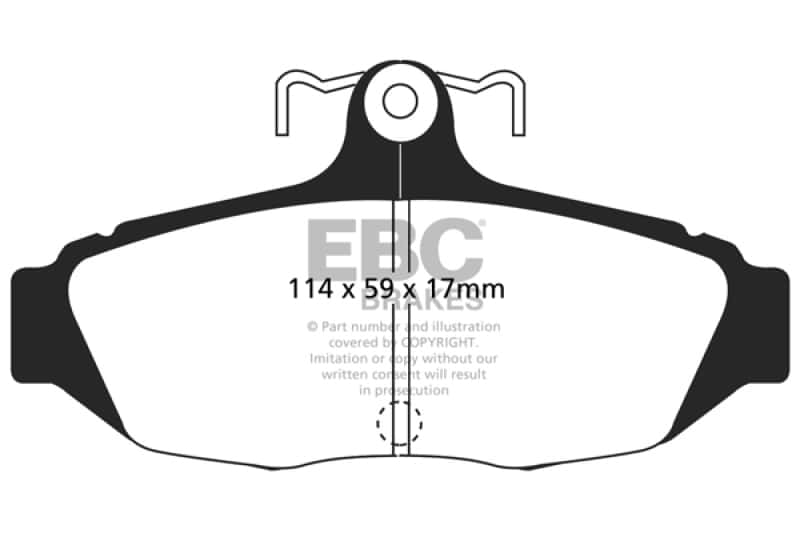 EBC — EBC 87-93 Ford Mustang 5.0 Yellowstuff Rear Brake Pads
Disc Brake Pad - view 1