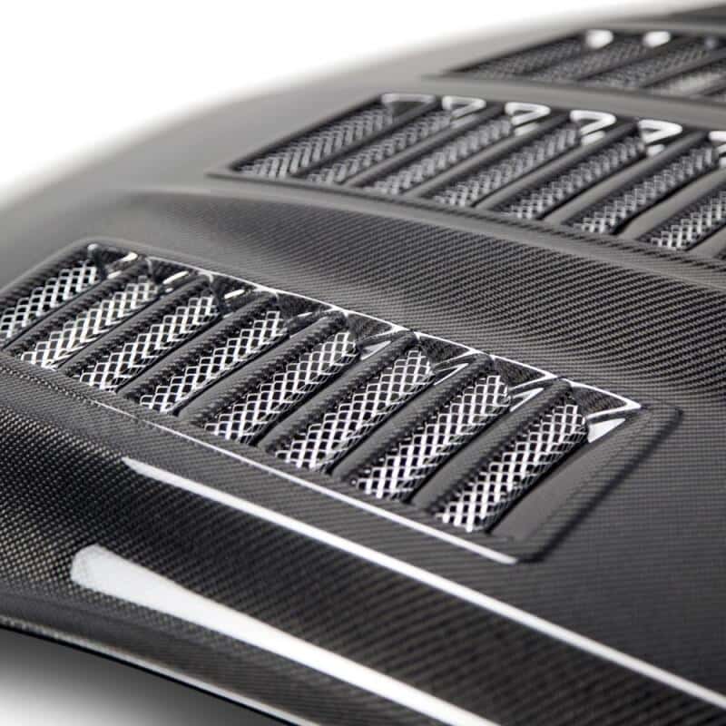 Anderson Composites — Anderson Composites 15-17 Ford Mustang (Excl. GT350/GT350R) Type-TW Double Sided Hood - view 4