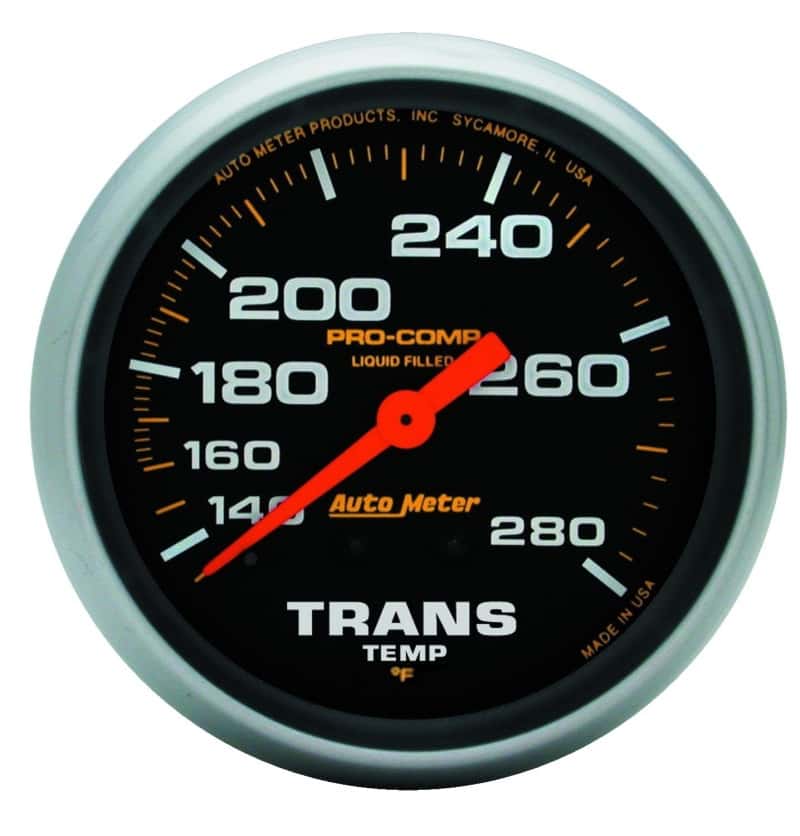 AutoMeter — Autometer Liquid Filled Mechanical 66.7mm 140-280 deg F Temperature Gauge Includes 8 ft Tubing
2-5/8" TRANS TEMP, 1 - view 2