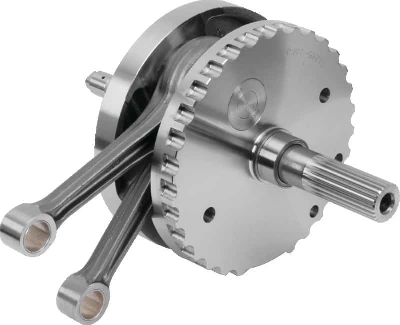 S&S Cycle — S&S Cycle 2007+ BT B-Style 4-3/8in Stroke Flywheel Assembly w/ Sprocket Shaft - Performance Pistons - view 2