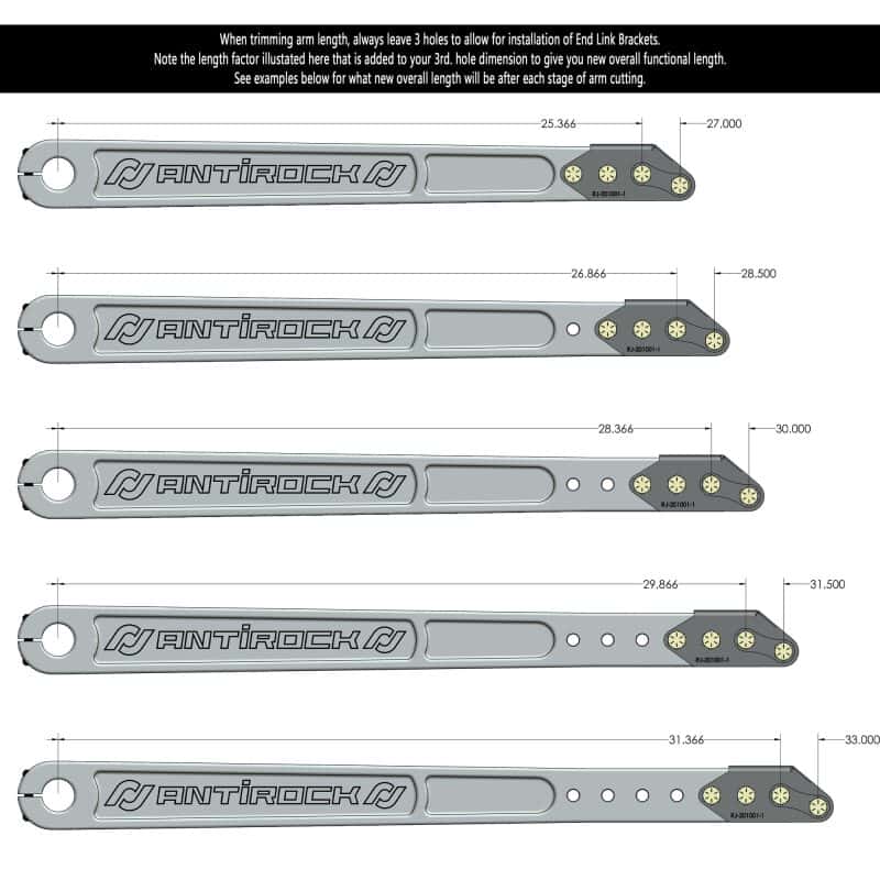 RockJock — RockJock Billet Aluminum Antirock Pre-Runner Sway Bar Arms (33.67in OAL 35 spline) w/ Hardware
Sway Bar - view 2