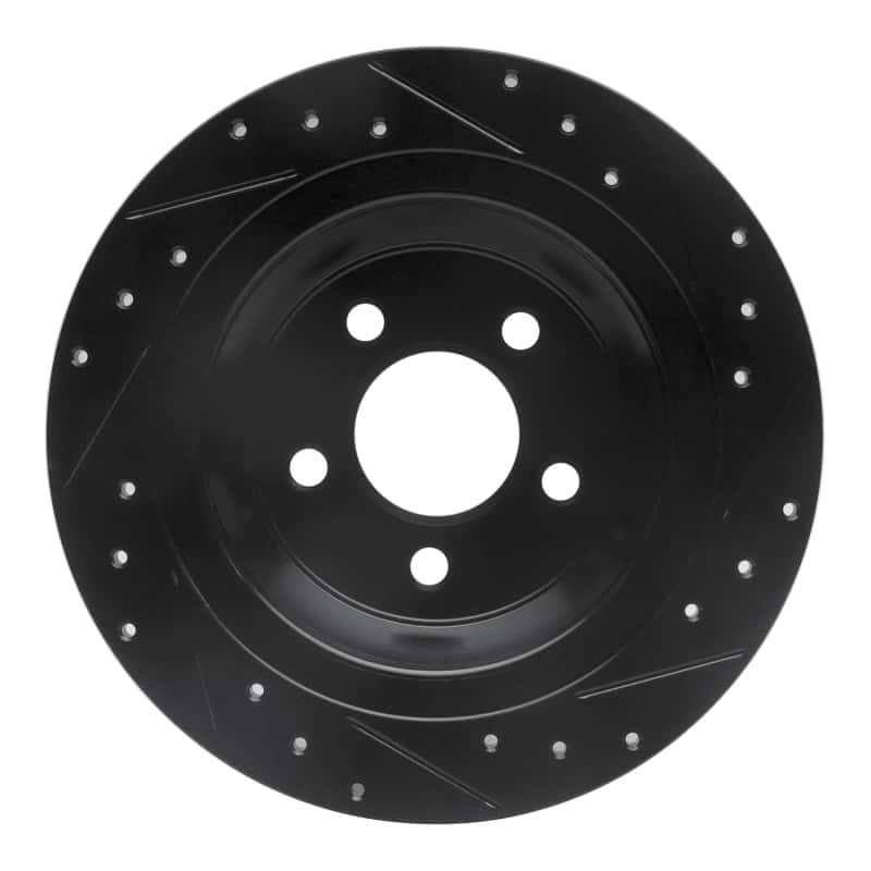 R1 Concepts — R1 15-23 Ford Mustang Rear Left Drilled & Slotted Black Brake Rotor
R1 Brake Rotor Drill - view 5