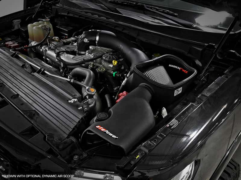 aFe — aFe Magnum FORCE Stage-2 Cold Air Intake System w/ Pro DRY S Media 16-19 Nissan Titan XD V8-5.0L(td)
Magnum FORCE Intake - view 7