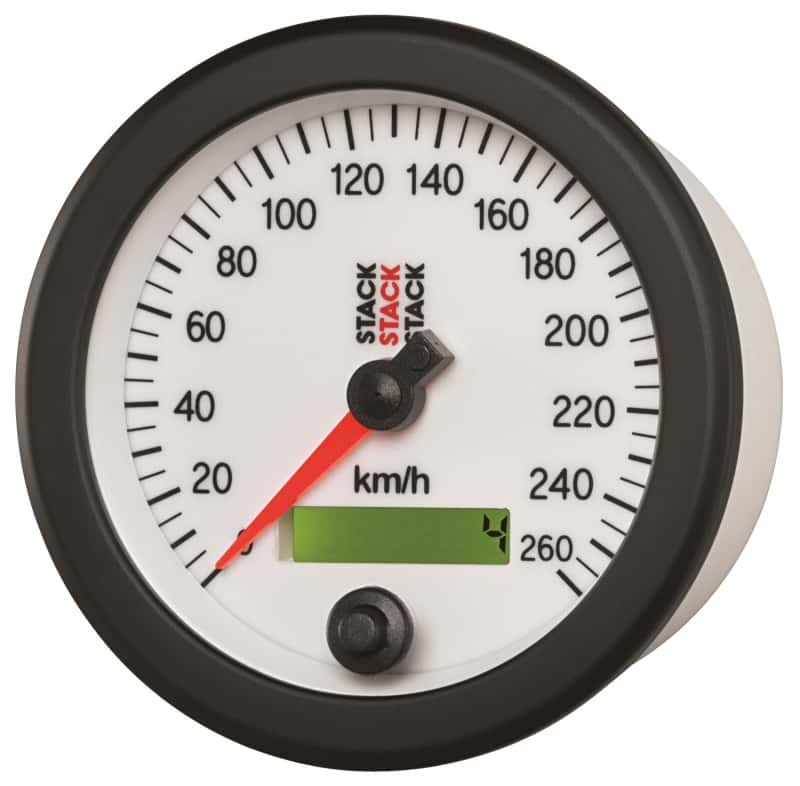 AutoMeter — Autometer Stack Instruments 88MM 0-260 KM/H Programmable Speedometer - White
Spd Elec Wht 260km/h - view 2