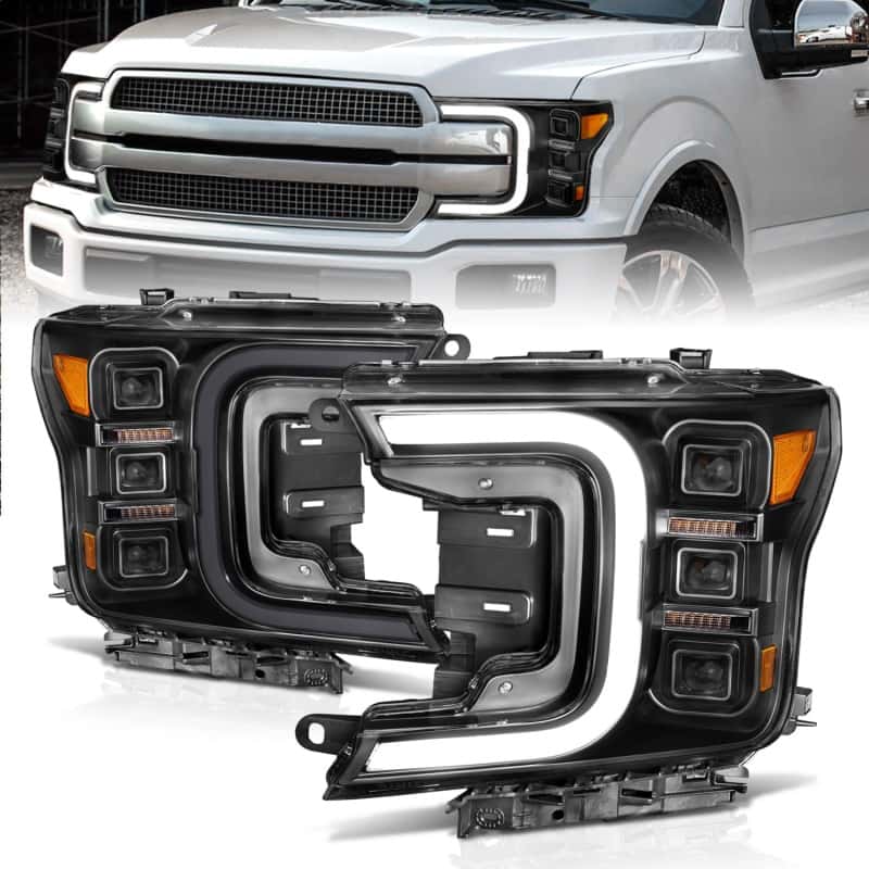 ANZO — ANZO 18-20 Ford F-150 Full Led Projector Smoke Bar Style Headlights Black Amber
Head Light Set
HdLtSet - view 1