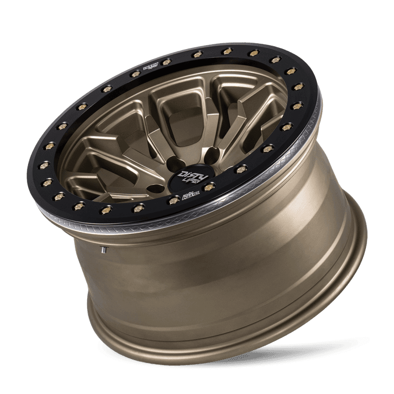 Dirty Life — Dirty Life 9303 DT-1 17x9 / 5x127 BP / -12mm Offset / 78.1mm Hub Satin Gold Wheel - Sim. Beadlock
DIRTY LIFE 9303 - view 2