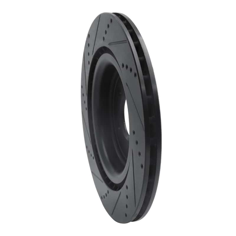 R1 Concepts — R1 2013-2025 Land Rover Defender 110 Rear Right Drilled & Slotted Black Brake Rotor
R1 Brake Rotor Drill - view 4