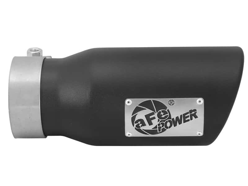aFe — aFe MACHForce XP 3in Inlet x 4in Outlet x 9in Length Clamp-On Black Tip
Exhaust Tip Black - view 2