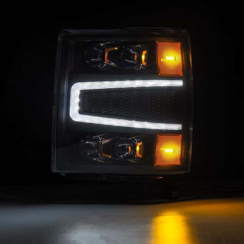 AlphaRex — AlphaRex 04-15 Chevy 1500HD NOVA-Series LED Proj Headlights Black w/Activ Light/Seq Signal & SB DRL
Projector Headlights - view 3