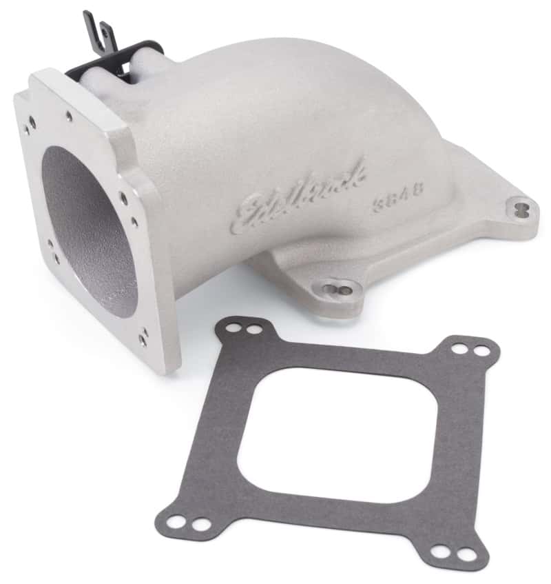 Edelbrock — Edelbrock Low Profile Intake Elbow 90mm Throttle Body to Square-Bore Flange As-Cast Finish
FUEL INJECTION COMPO - view 1